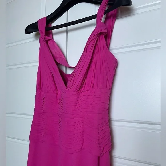 Tadashi Shoji Hot Pink Gown Style EI 8982L Vintage - Picture 2 of 7